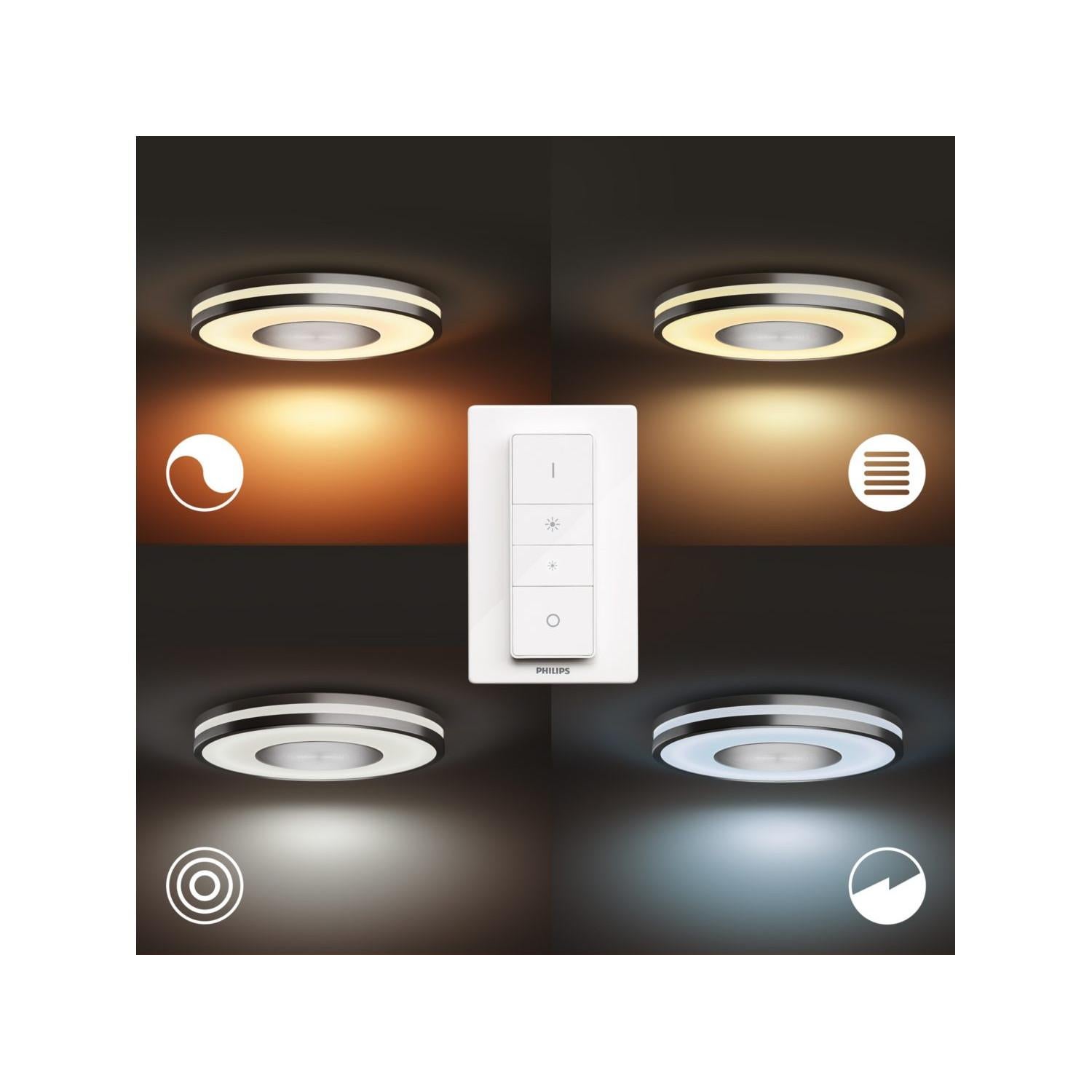 Philips Hue White Ambiance BEING Plafonnier 32W - Blanc, compatible Bluetooth (Télécommande incluse), Alexa, Google Assistant et Apple Homekit - 5