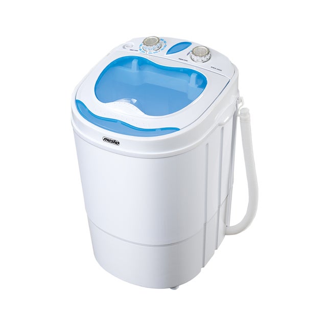 Máquina de lavar Roupa 3Kg Mini, 1Kg Centrifugada, Perfeita para Campismo, Caravanas e Autocaravanas Mesko Branco azul MS 8053 580