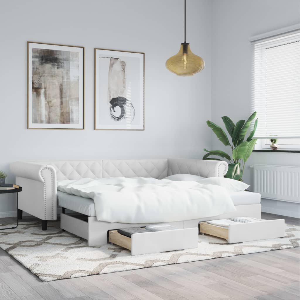 Pouf Letto con Materassi e LED Blu Scuro 200x200cm Velluto 8721158477569