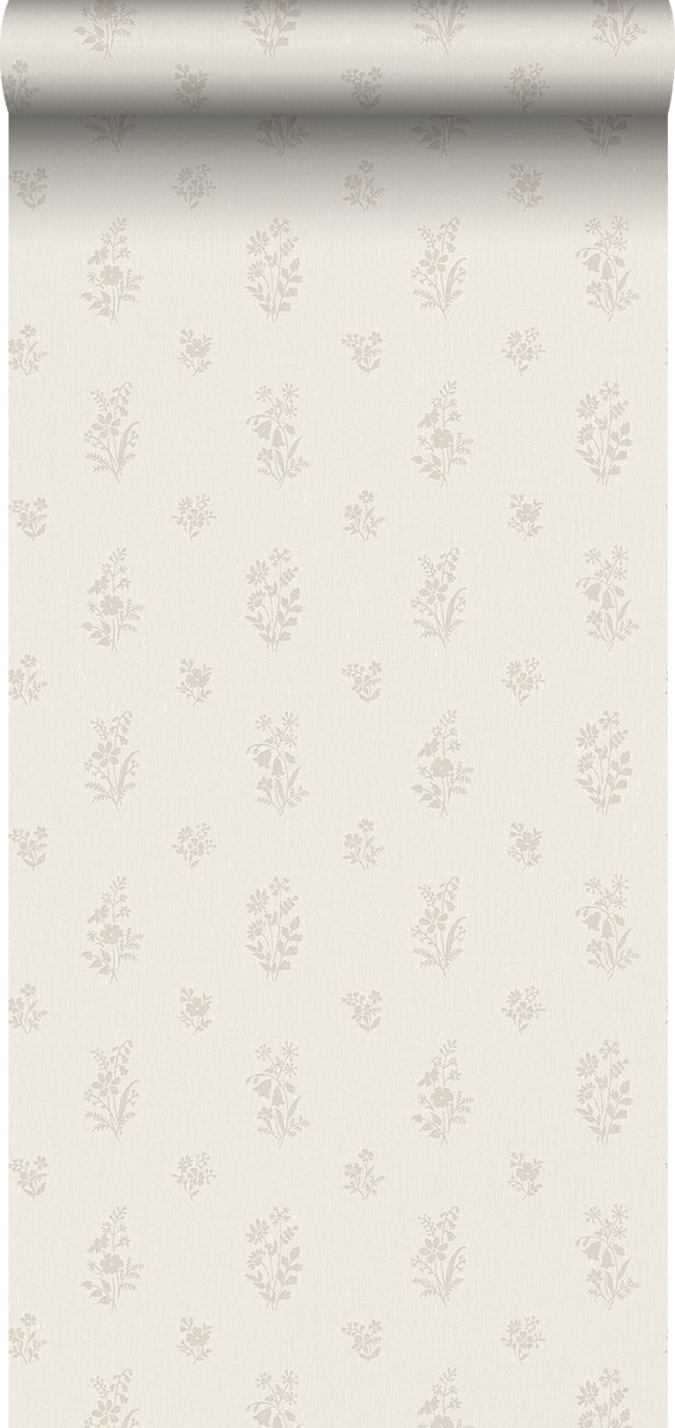Tapeta kwiaty jasnego beżu - 53 cm x 10.05 m - BORASTAPETER