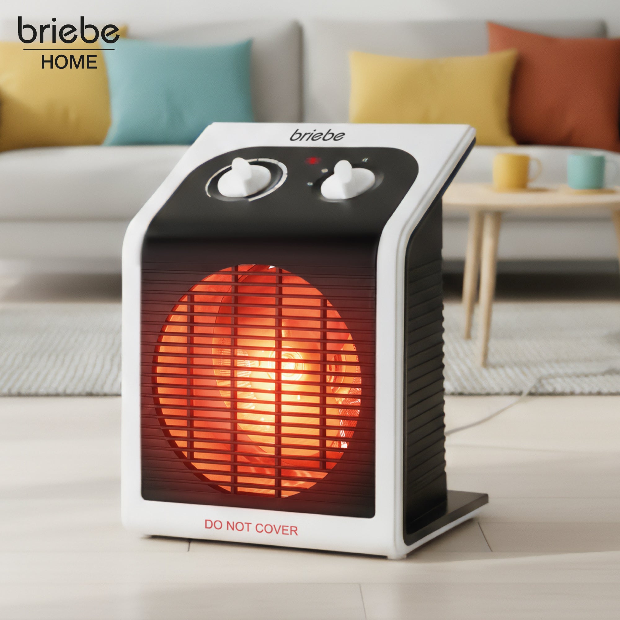 Radiateur Soufflant, Chauffage D'Appoint Électrique Avec Thermostat Réglable Briebe Noir HT1182 2000 W - 2