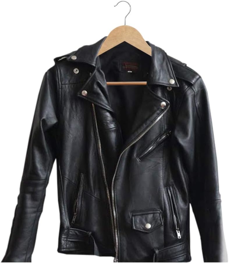 CASA COM-FORT | Pacote com 10 cabides de madeira antiderrapantes | Cor Natural | Design fino e elegante | Madeira maciça - 5