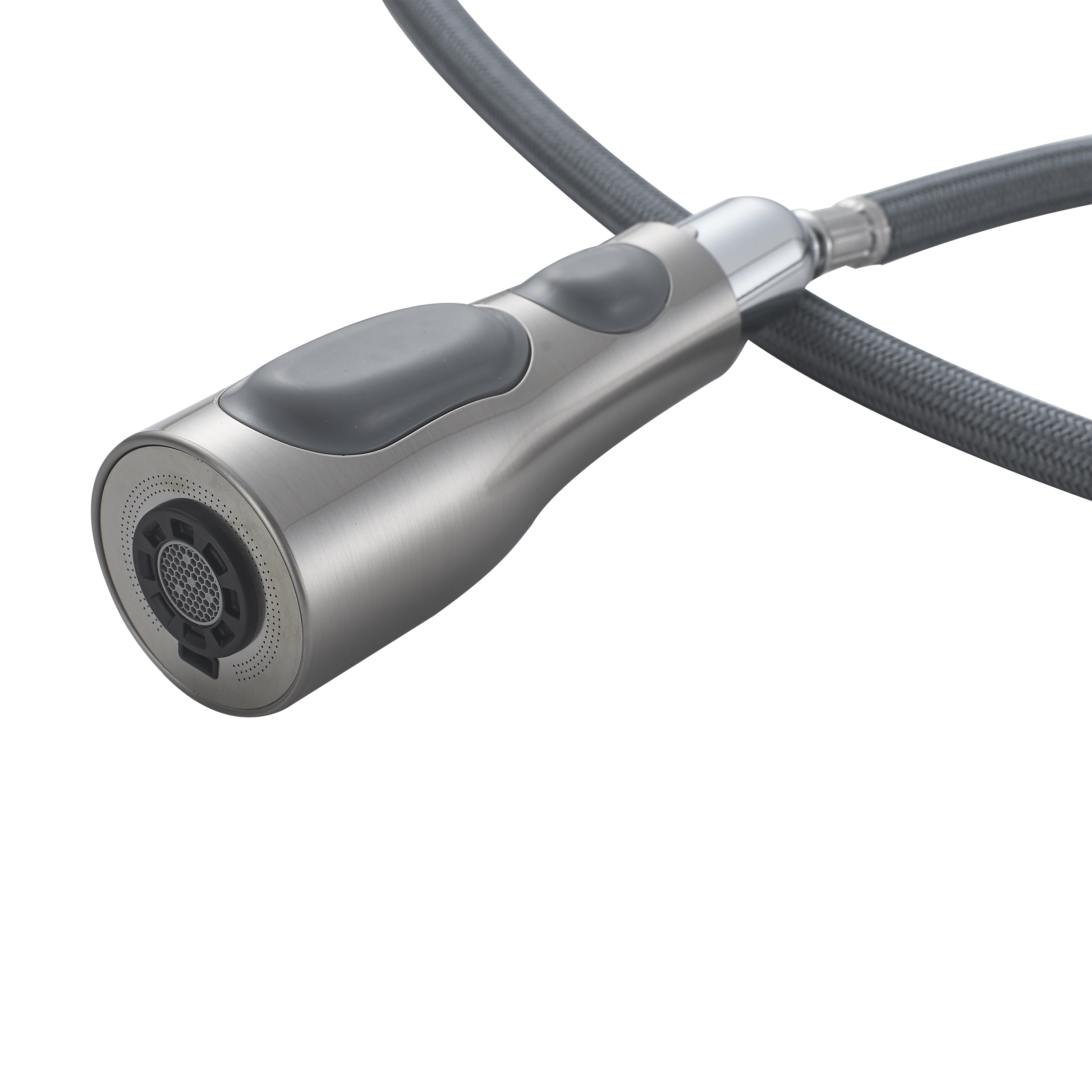 Rubinetto da cucina con canna alta e doccetta estraibile FANNY - 3 tipi di getto - Cromo spazzolato - DELINIA - 8