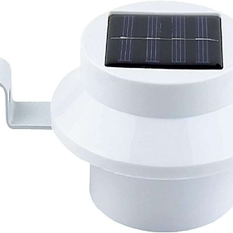 Lampa solarna do rynien, idealna do ogrodu, ciepłe, białe światło.