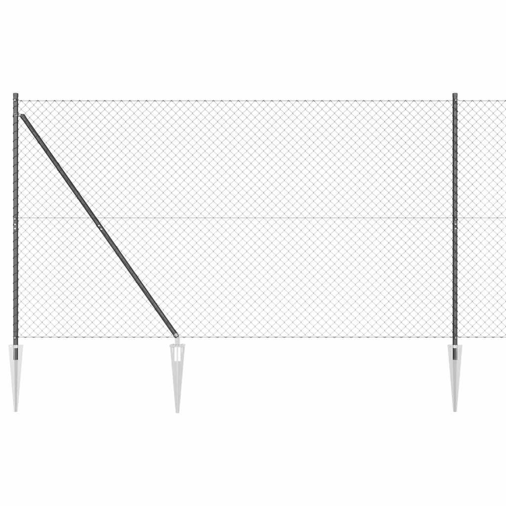 Ogrodzenie z drutu spawanego z kolcami 25 x 1,6 m (S x W) vidaXL