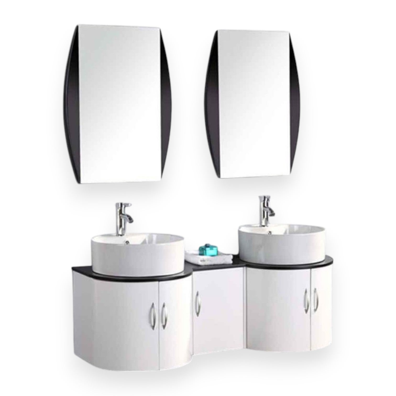 Mueble de baño blanco 138 cm lavabo incluido - eloise