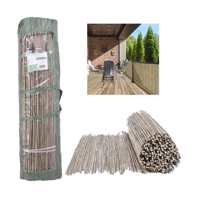 Canisse En Roseau Naturel Brise-Vue Jardin 140x300cm - Clôture Extérieure Bambou Pour Balcon, Terrasse Et Piscine
