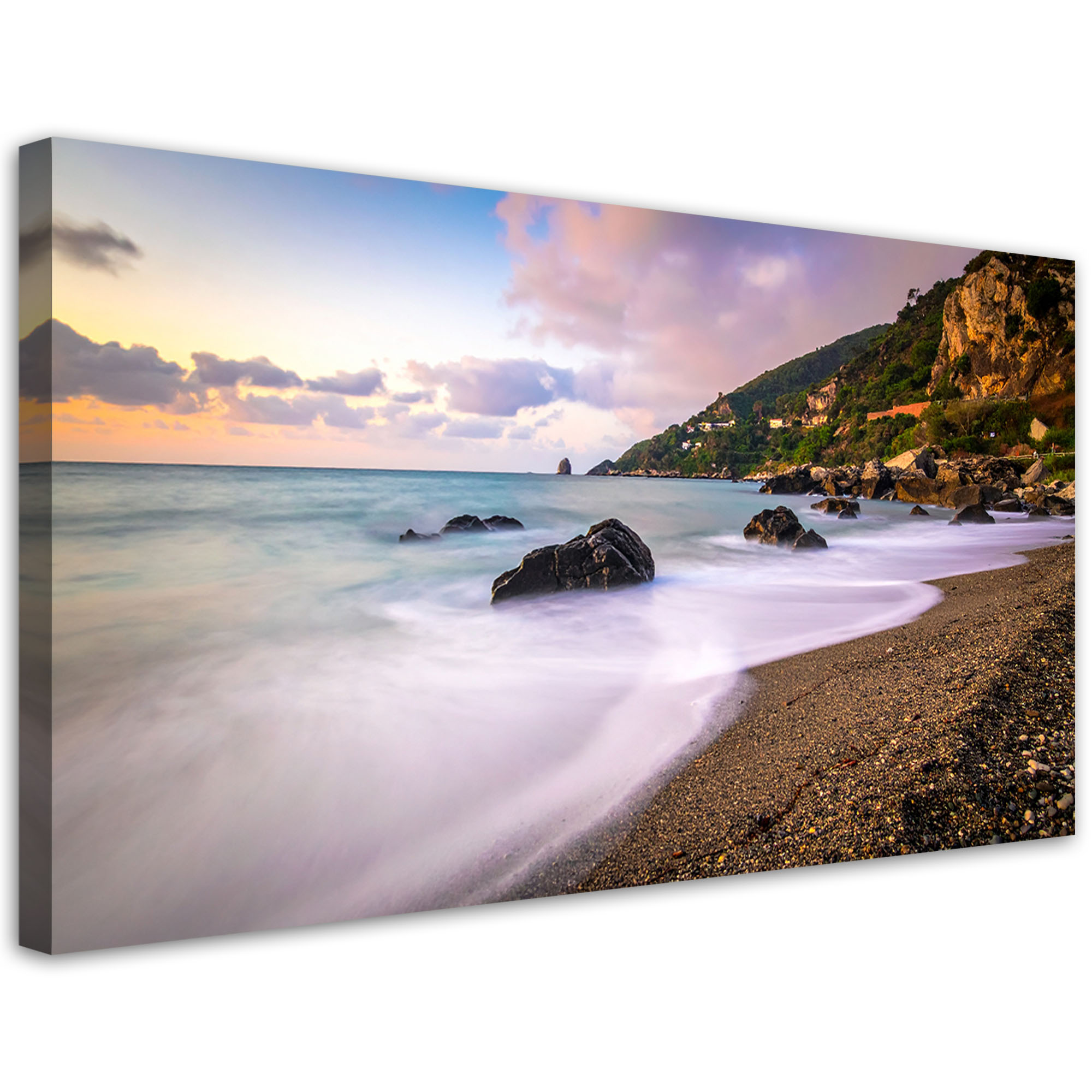 Obraz do salonu sypialni biura, Krajobraz kamienista plaża morze 100x50