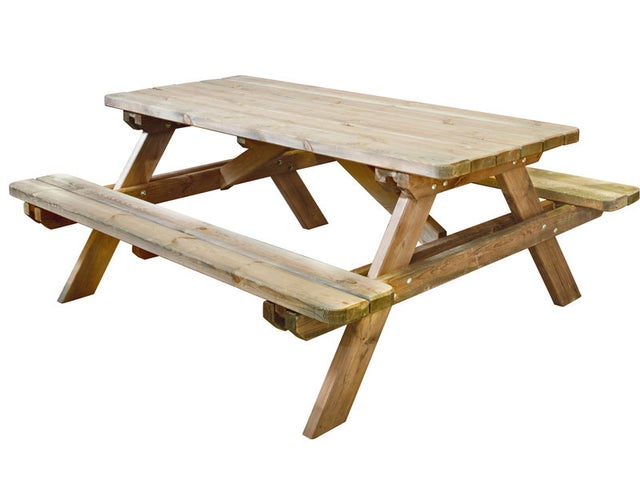 Table de pique-nique en bois 6 personnes ROBUSTE