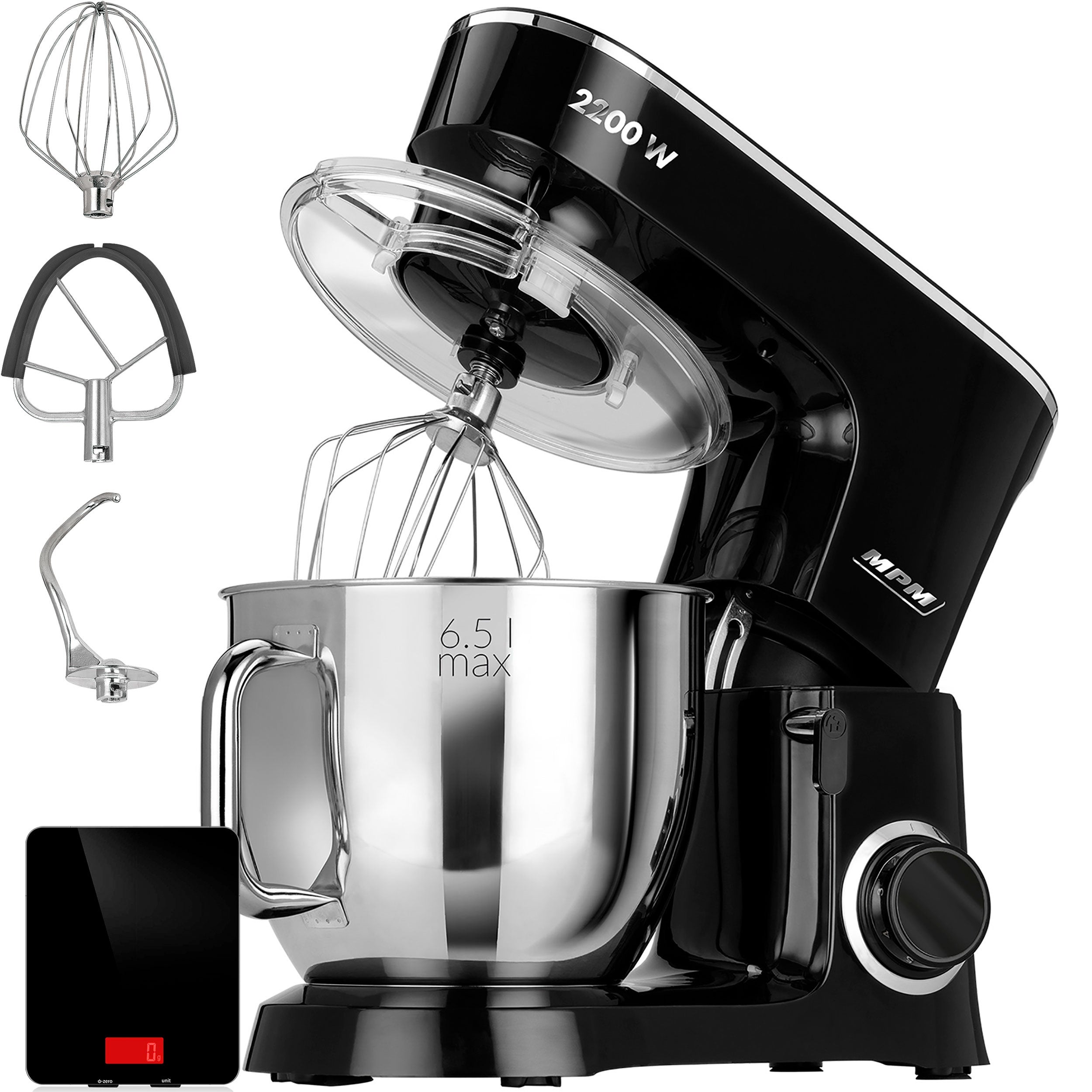 Luernas Robot Pâtissier Avec Bol 5L Robot De Cuisine 6 Vitesses Avec D