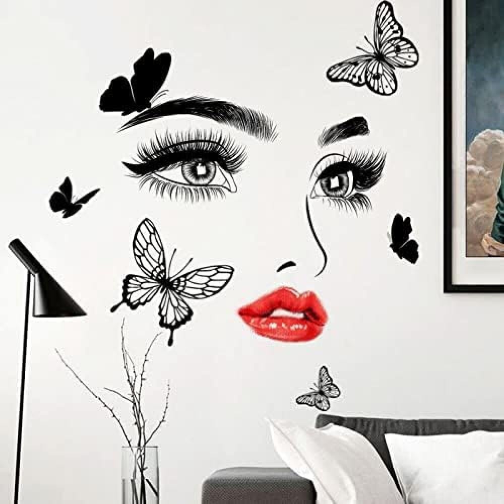 30x90 cm Naklejki ścienne dla inspirujących kobiet, Naklejki motyle Naklejki ścienne dla kobiet do sypialni, salonu, pokoju dziennego