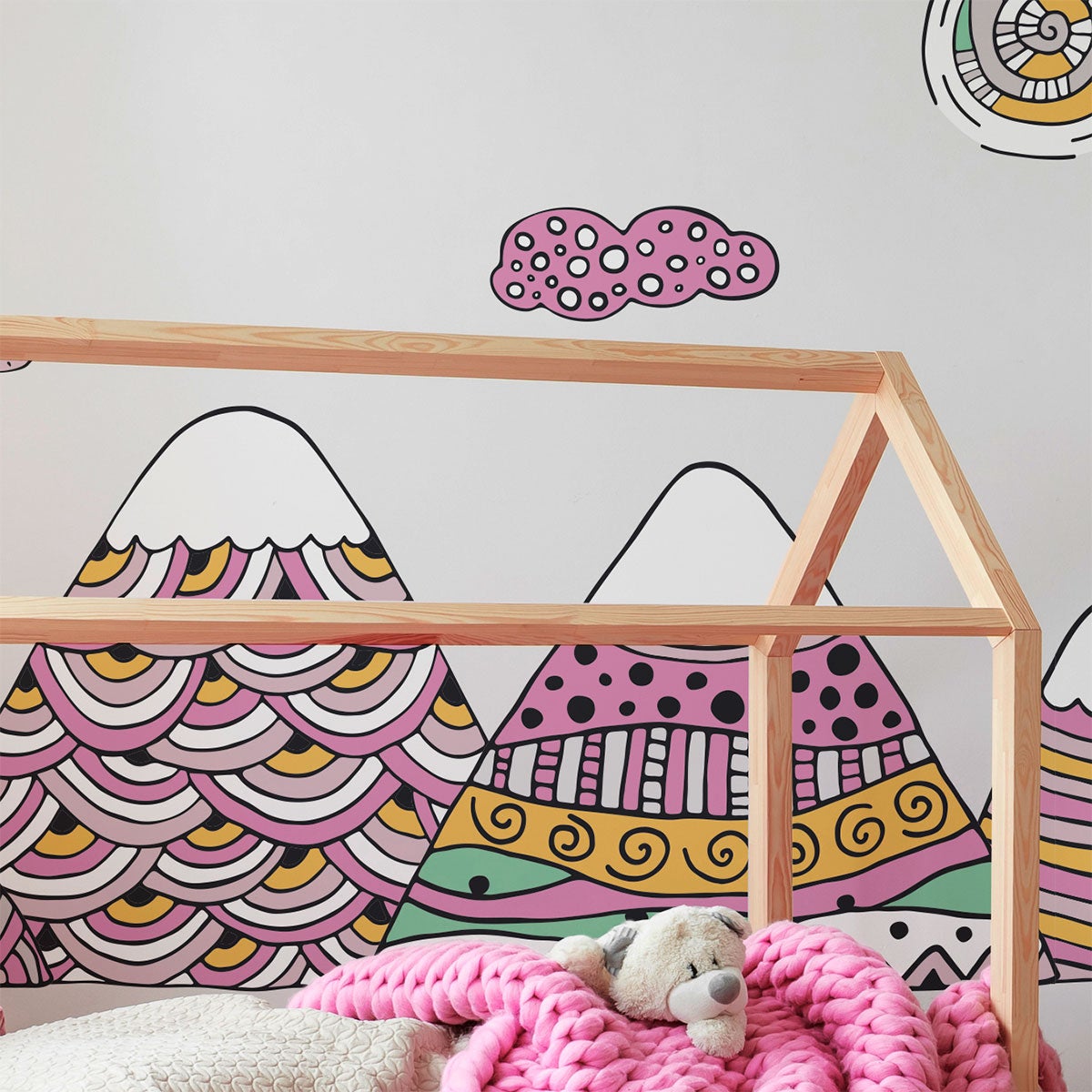 Adesivo bambino di montagna scandinavo amika - Sticker adesivo - adesivi murali - 100x150cm - 5