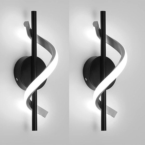 Kinkiet LED Nowoczesne białe oświetlenie aluminiowe Białe światło minimalistyczny design do salonu klatki schodowej biura Czarny sztuki