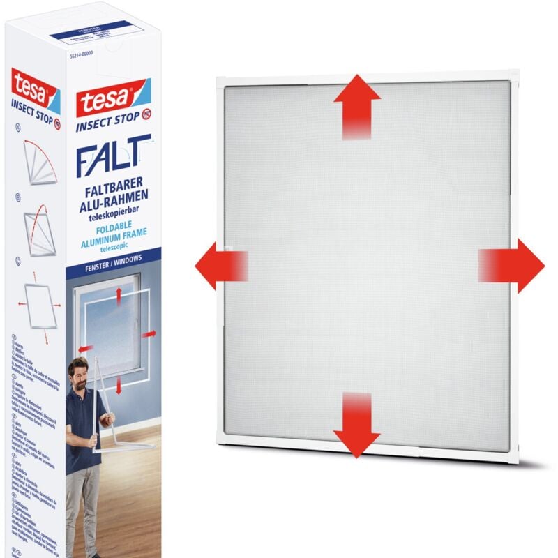 Magnetyczna siatka na okno 130x150CM Biała - Samozamykająca się moskitiera z magnesami - W zestawie taśma samoprzylepna