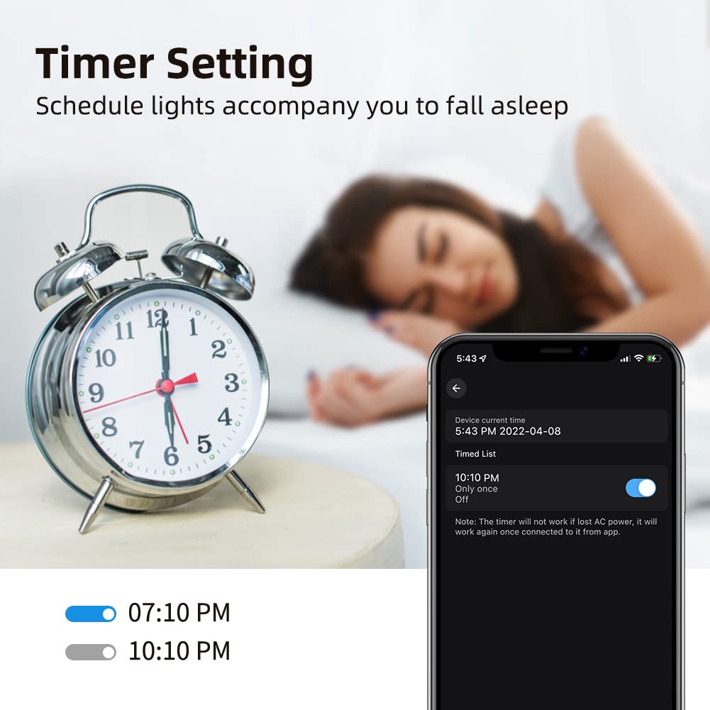 4 Lampadine Intelligenti WiFi-Bluetooth GRIFEMA - RGB, Dimmerabili, Controllo Vocale - Foto 10