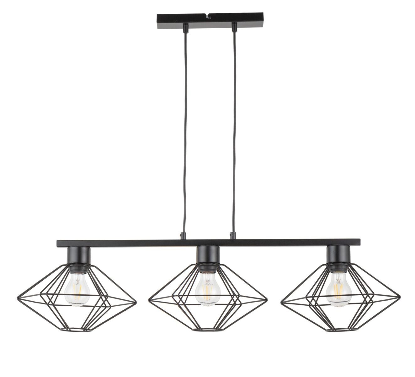 Lampa wisząca Vario czarna 3xE27x15W dekoracyjna wym: 80 x 87 x 28 cm metal SIGMA