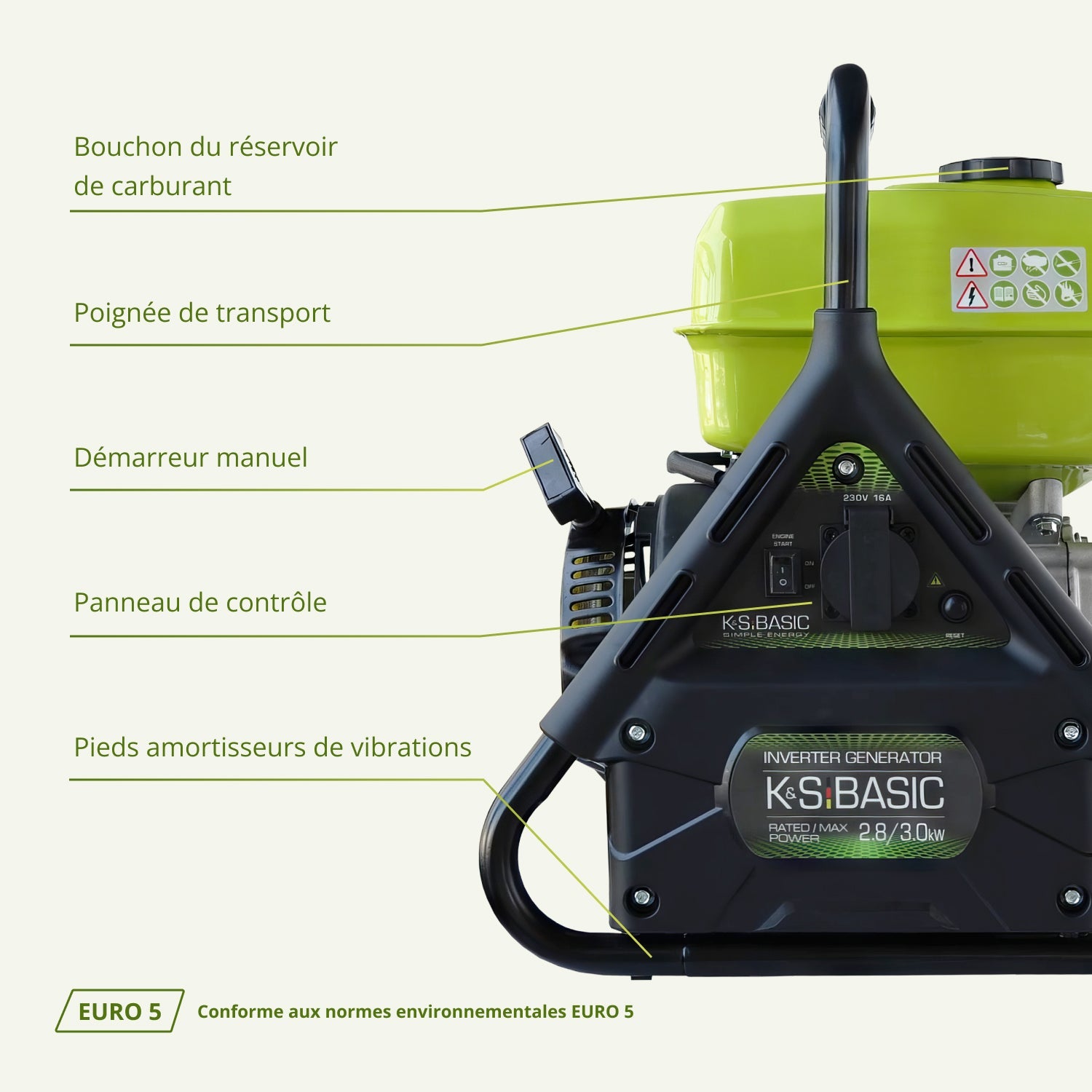 Generator inwertorowy KSB 31i Moc maksymalna, kW 3 - 4