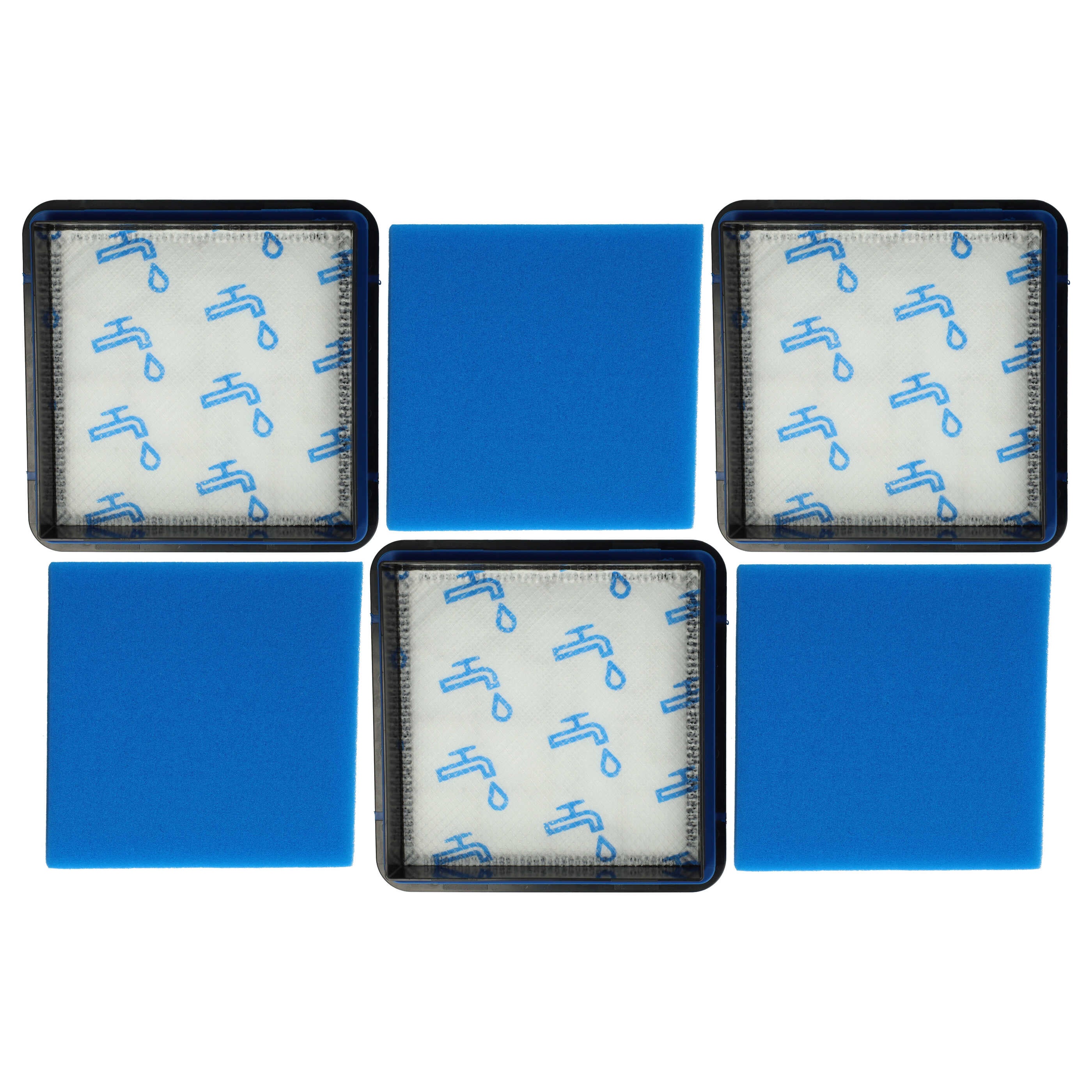 Vhbw Filtro Combinato Per Philips PowerPro Compact – Sostituisce 432200494471, Filtro Salvamotore + Spugna (FC9332/09, FC9332/07, FC9333/07)