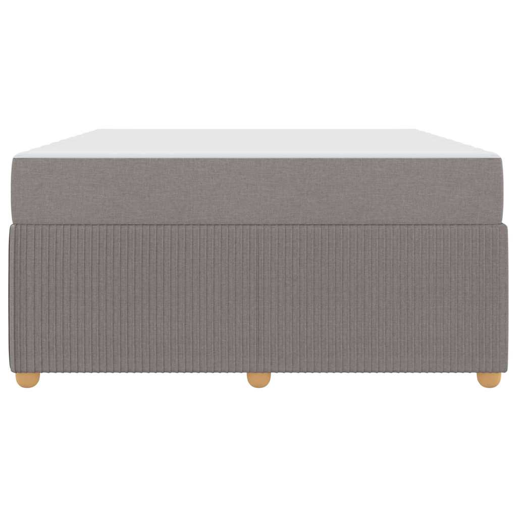 Cadre de lit en tissu taupe pour la chambre, 160 × 200 cm - 5