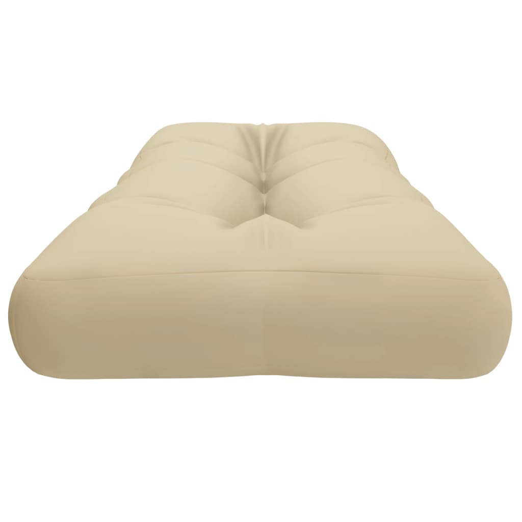 Coussin de palette beige 120 x 40 x 12 cm tissu - 6