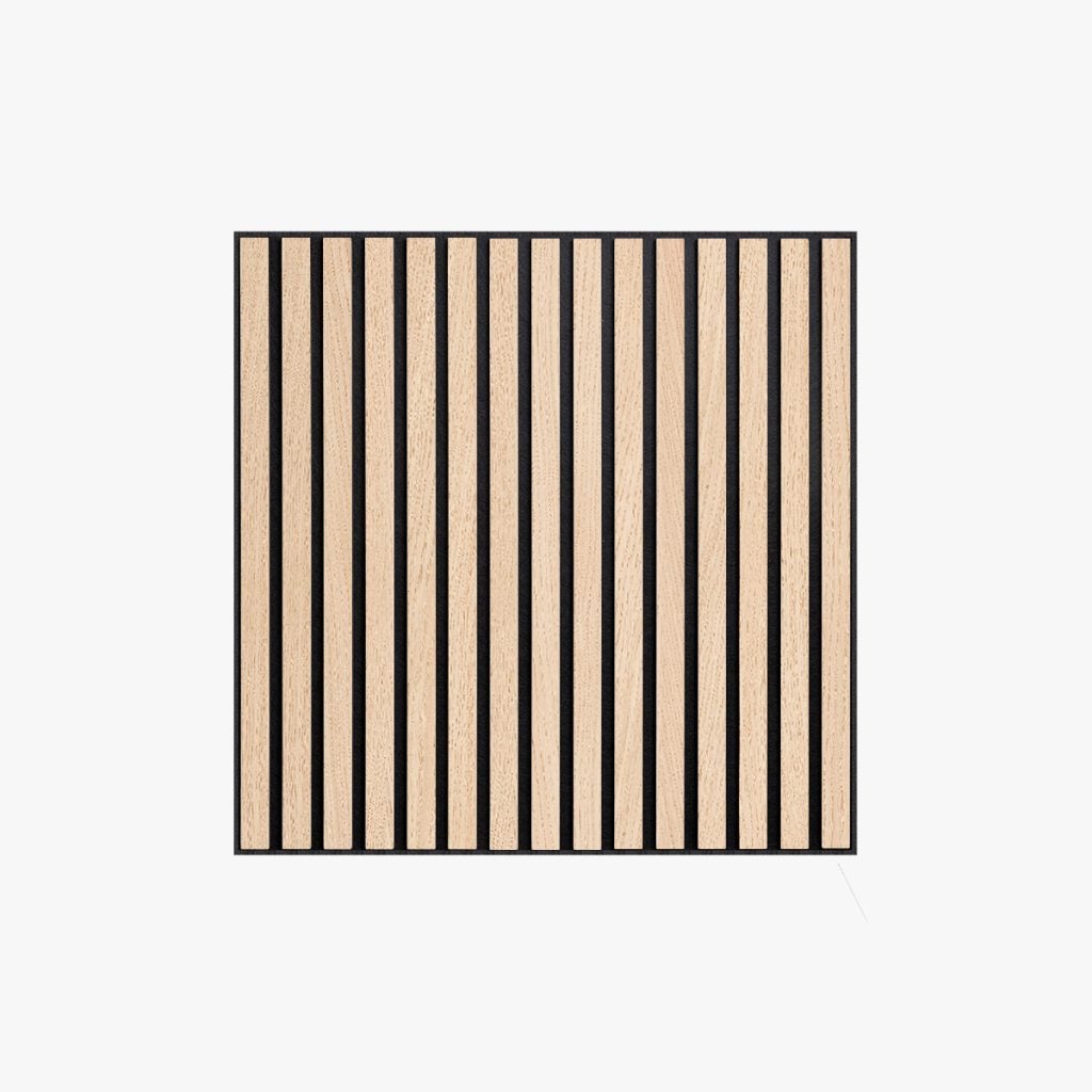 Panel palilleria alistonado Akupanel acústico,decorativo de 60x60cm,fieltro y listones MDF chapado madera natural Roble Clásico (fieltro negro) - 3