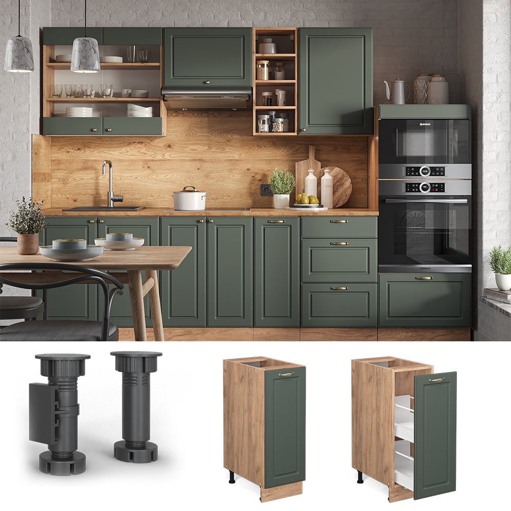 Vicco Meuble de cuisine Fame-Line, Vert Or Campagne, 30cm sans PT - 2
