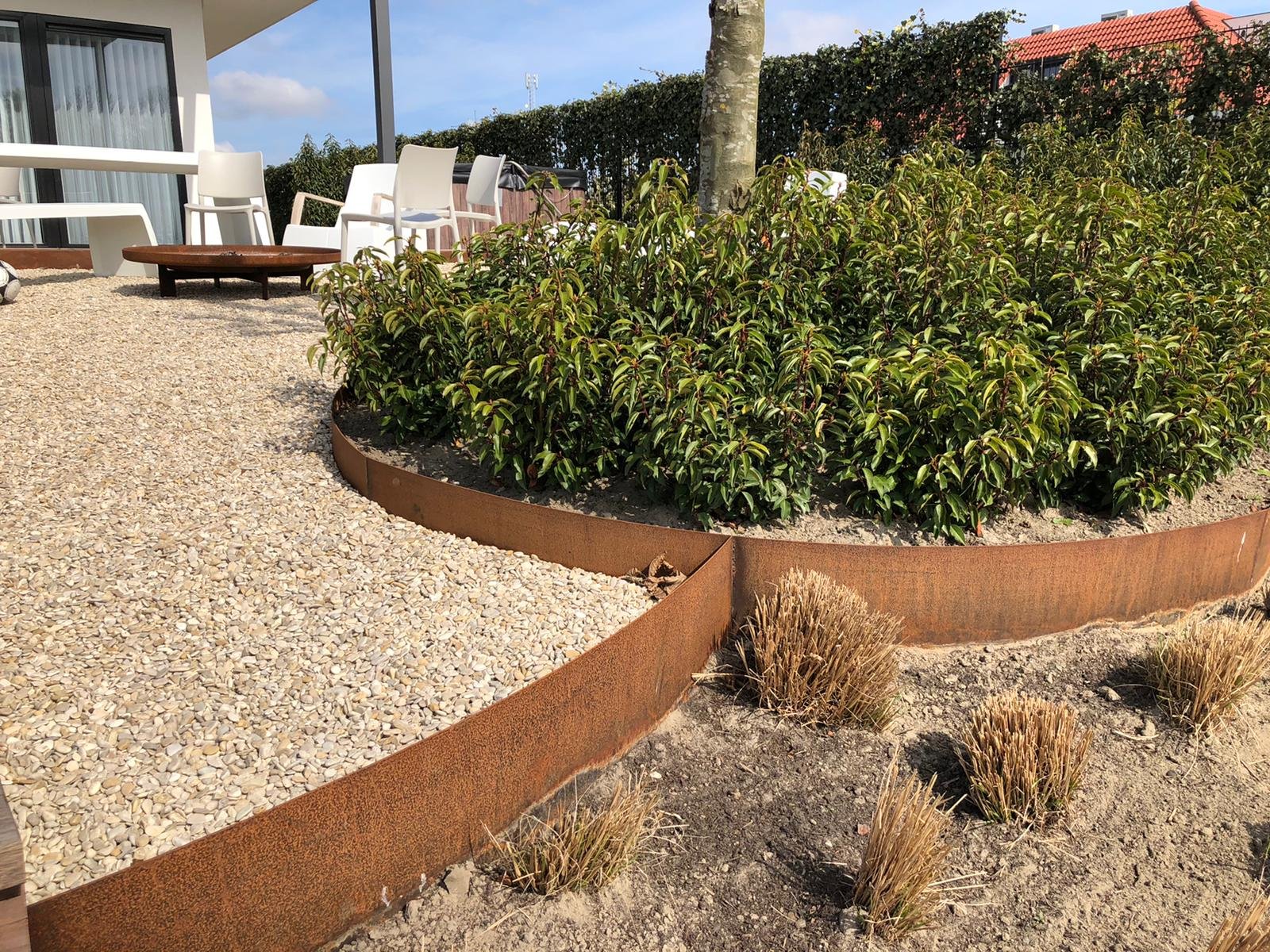 Wovar Acier corten bordures de jardin en acier corten 40 x 106 cm Flexible - 5 Pièces - 7