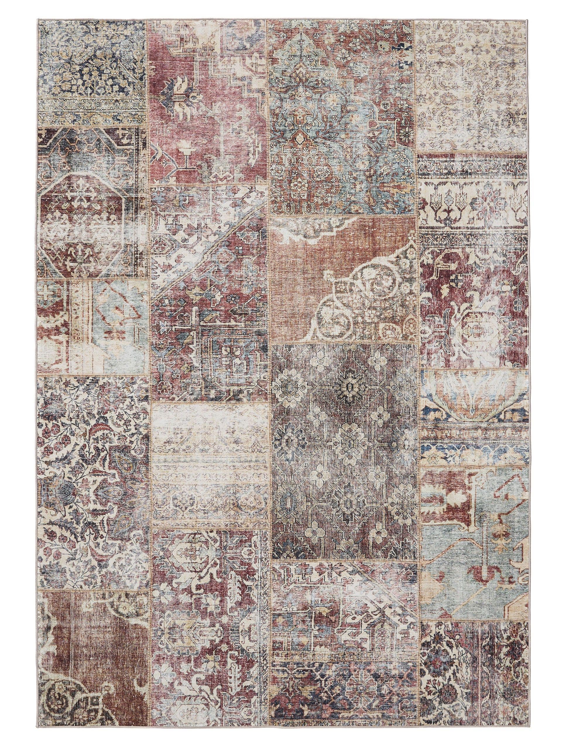 Benuta Basic Alfombra Salon George - Crema/Amarillo 200x300 Cm - Fibra Sintética - Lavable - Rectangular & Estilo: Vintage, Elegante, Retro, Abstracto Para Sala De Estar, Dormitorio, Entrada