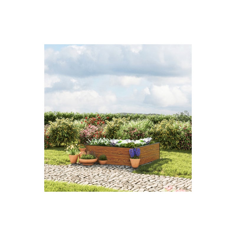 119 x 119 x 39 cm Grządka podwyższona, optyka drewna