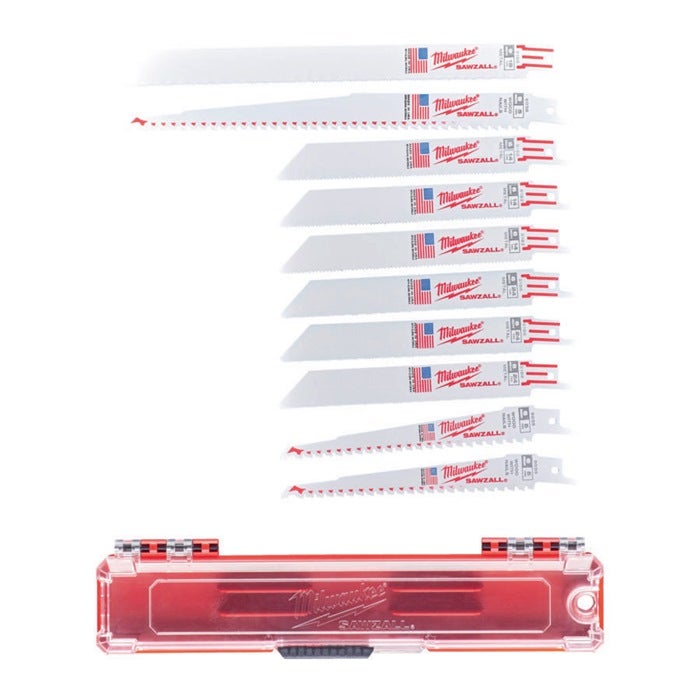 Set de 10 lames pour scie sabre sawzall milwaukee - 49222229 - 2