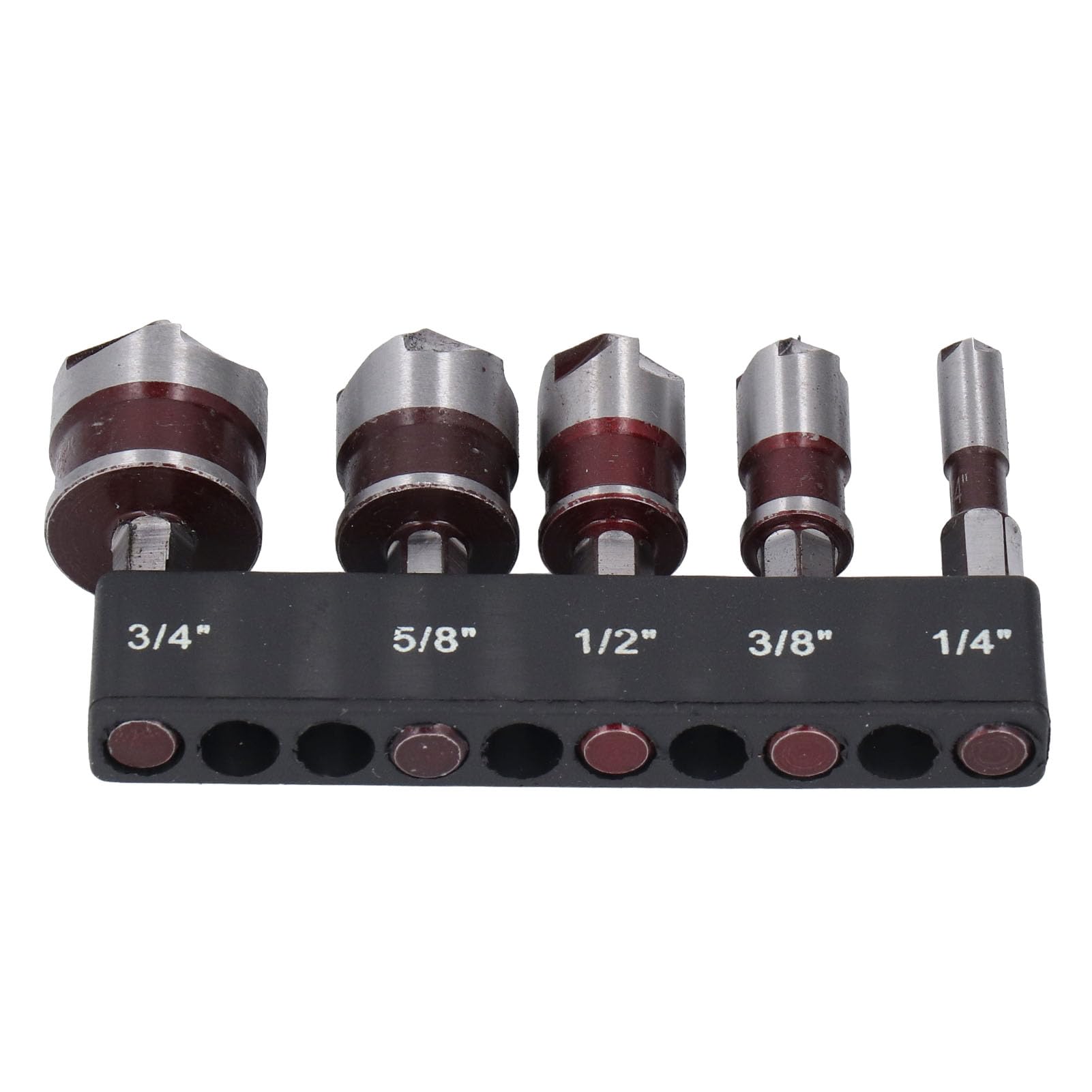 Jeu De Mèches à Bois, Ensemble De 5 Forets à Fraiser, HSS Pour Le Travail Du Bois Chanfrein Contre Foret Conique Pour Le Forage Du Bois Plastique Trous De Percage 8mm 72116564