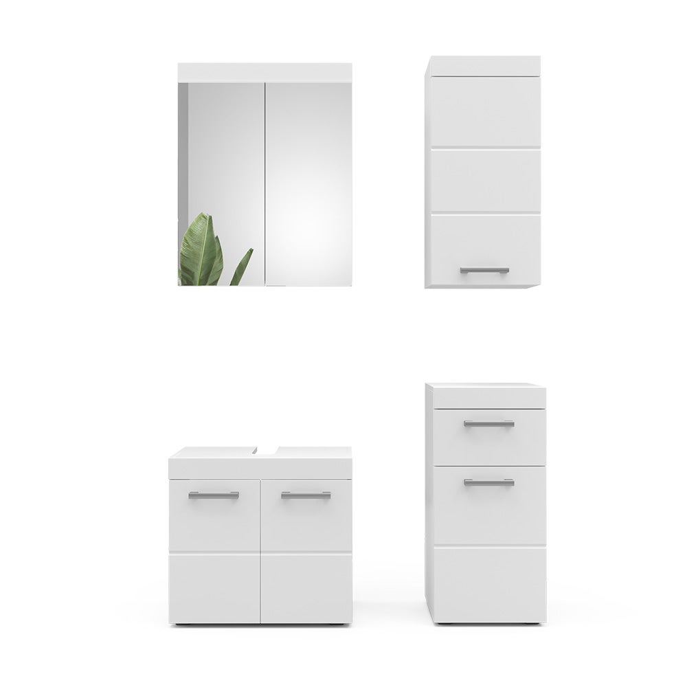 Vicco Zestaw mebli łazienkowych Luna, Biały, 4 części