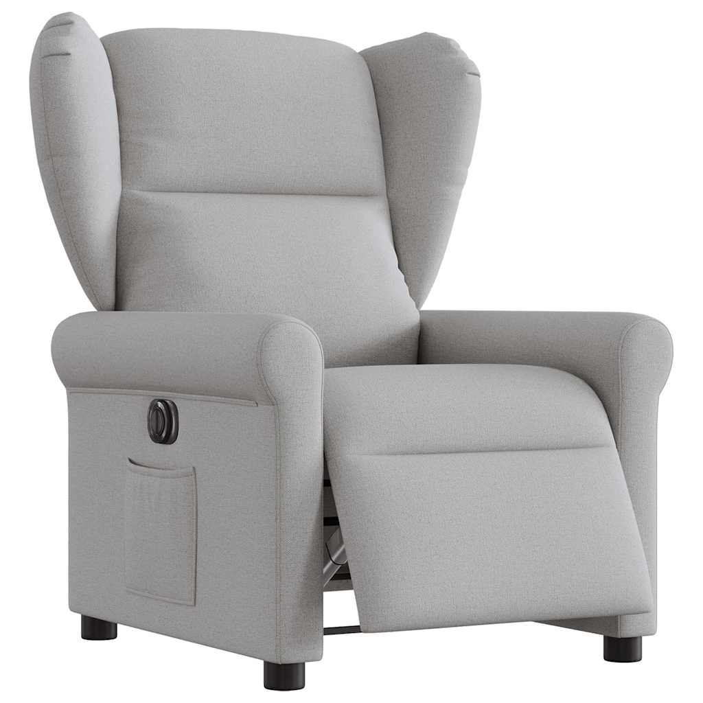 Fauteuil de télévision | Fauteuil inclinable électrique gris nuage tissu CFW292588 - 2