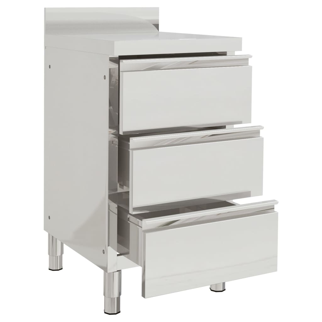 Lot 3 Armoires De Cuisine Commerciale - Acier Inoxydable - Pro