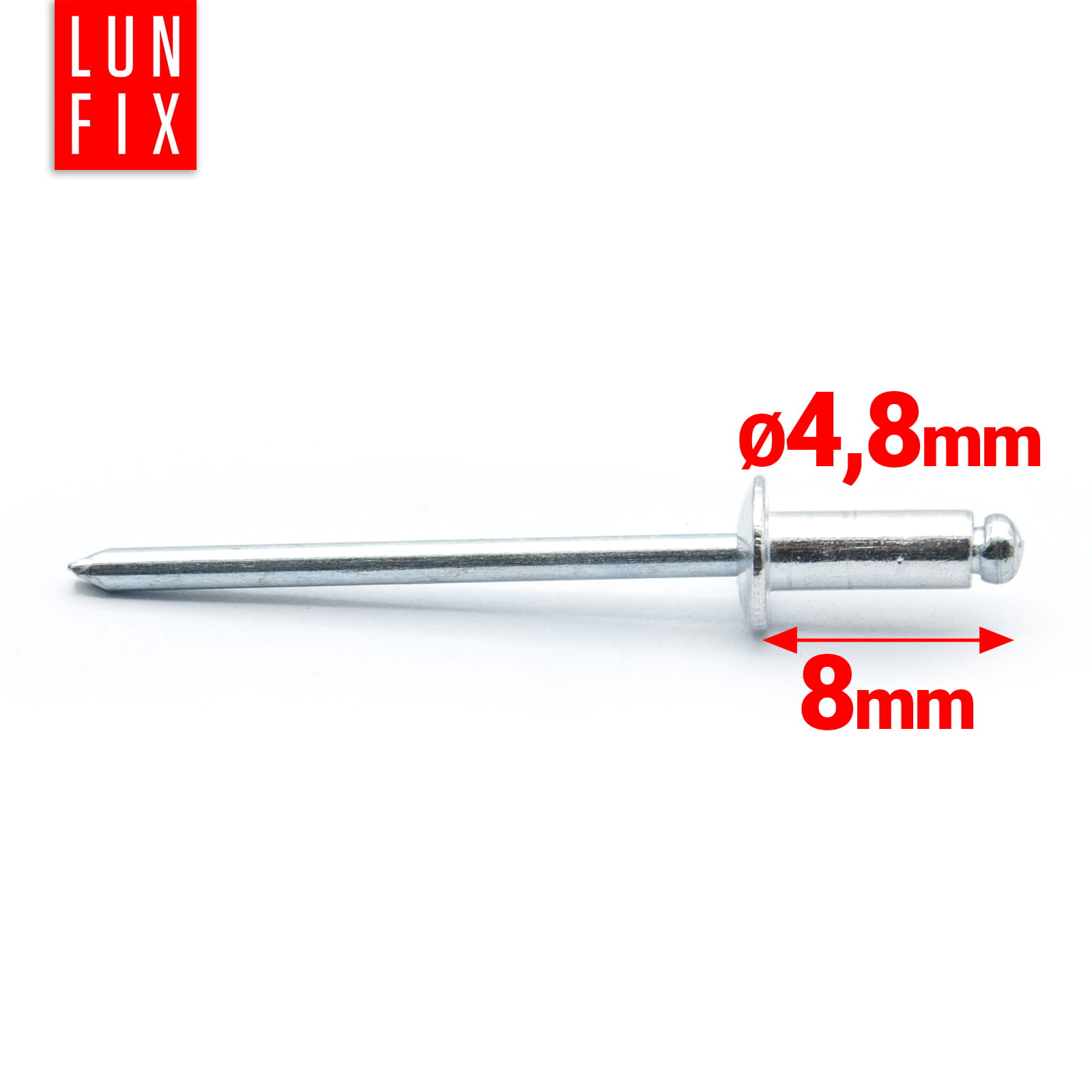 Nity zrywalne aluminiowo-stalowe DIN 7337 4,8x8 50szt.