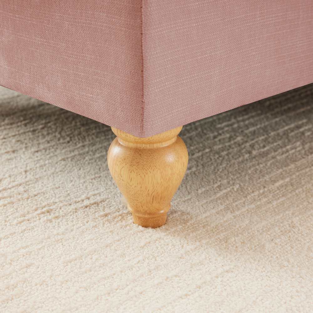 Divano 4 posti in velluto stile Mid-Century, braccioli conici, gonna rimovibile e gambe a fuso – comfort per il soggiorno - 5