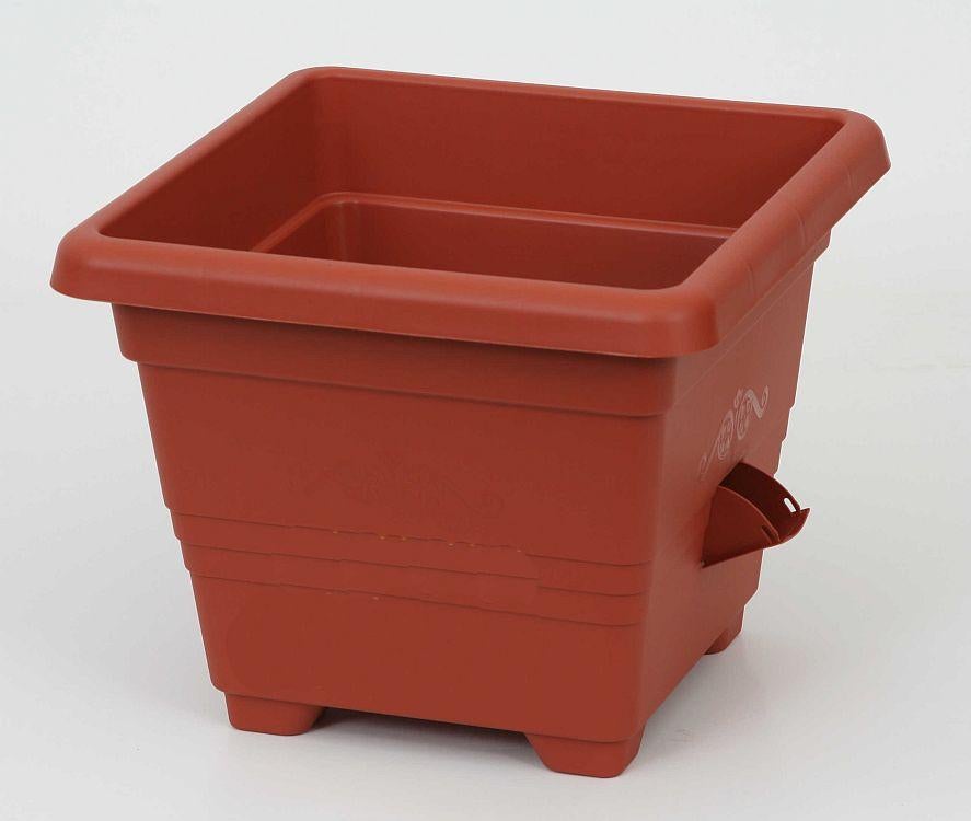 Donica balkonowa 4,5l samonawadniająca terakota, 25x25cm, Plastia