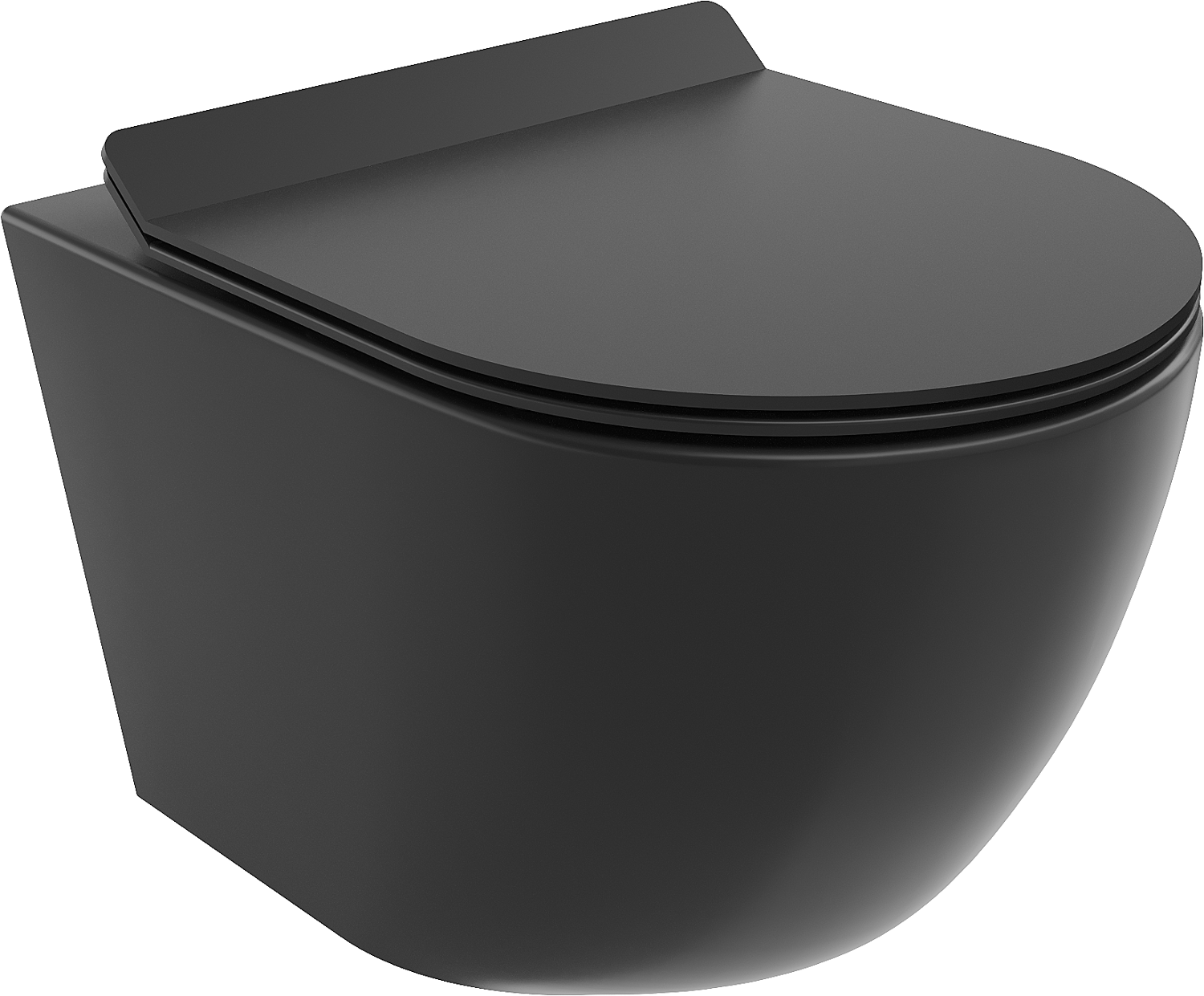 Mexen Lena miska wc Rimless z deską wolnoopadającą slim, duroplast, czarna mat - 30220185