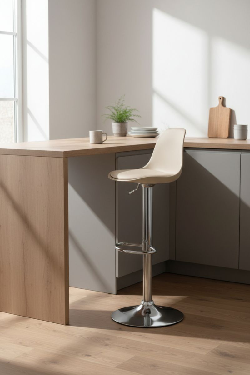 Regalos Miguel - Taburetes Cocina - Taburete Tulipa - Beige - 4