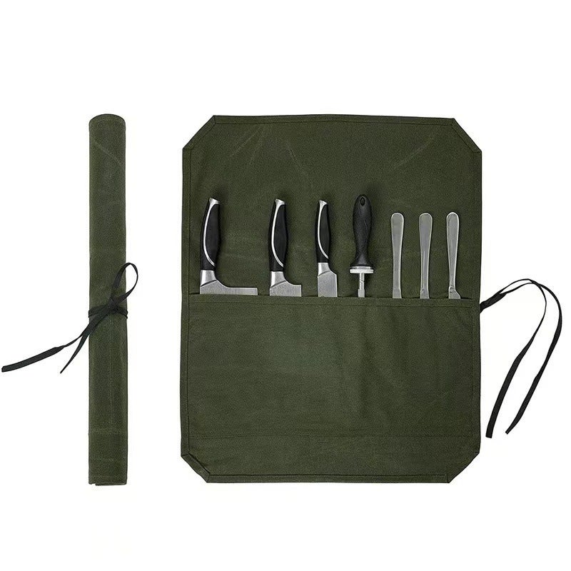 Borsa Portaposate Da Campeggio Arrotolabile – Impermeabile, In Poliestere, 15x25x2.5 Cm, Con Motivo Mimetico