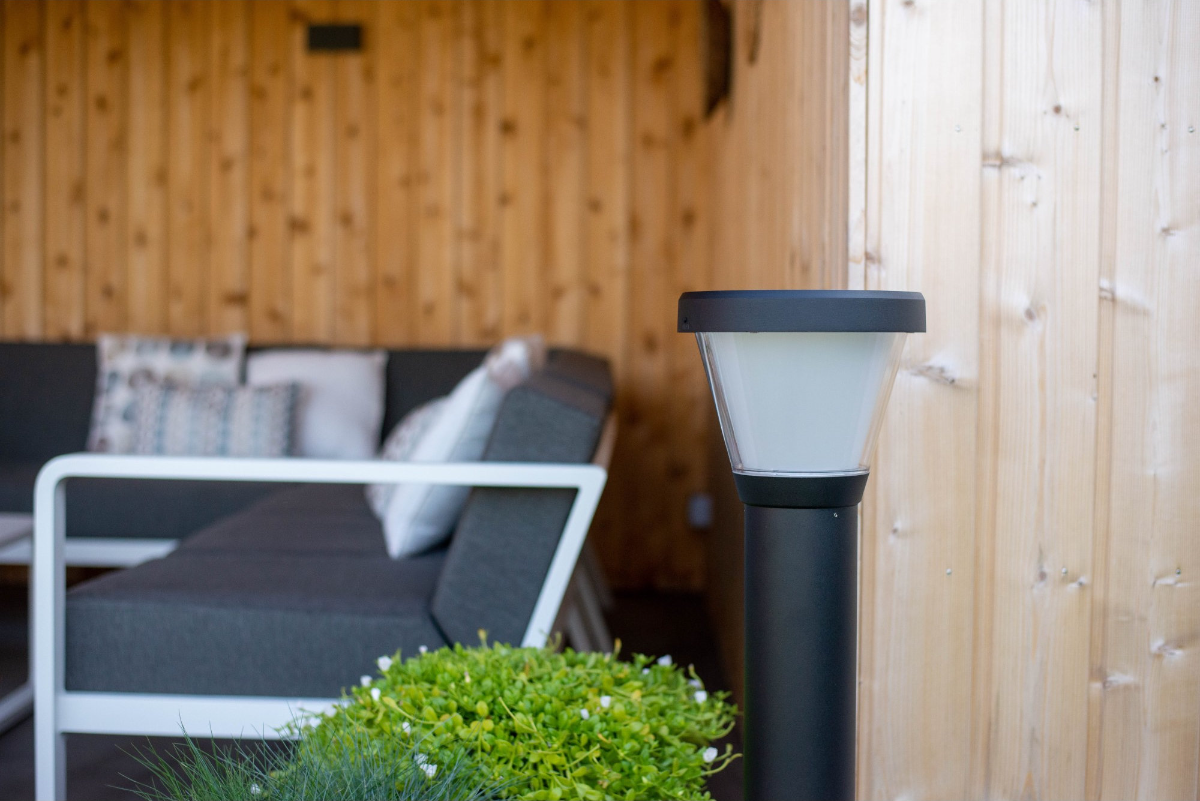 Lámpara solar Iplux® Oslo con pie de 38 cm - Alta calidad - Duración de combustión 15 horas - 5