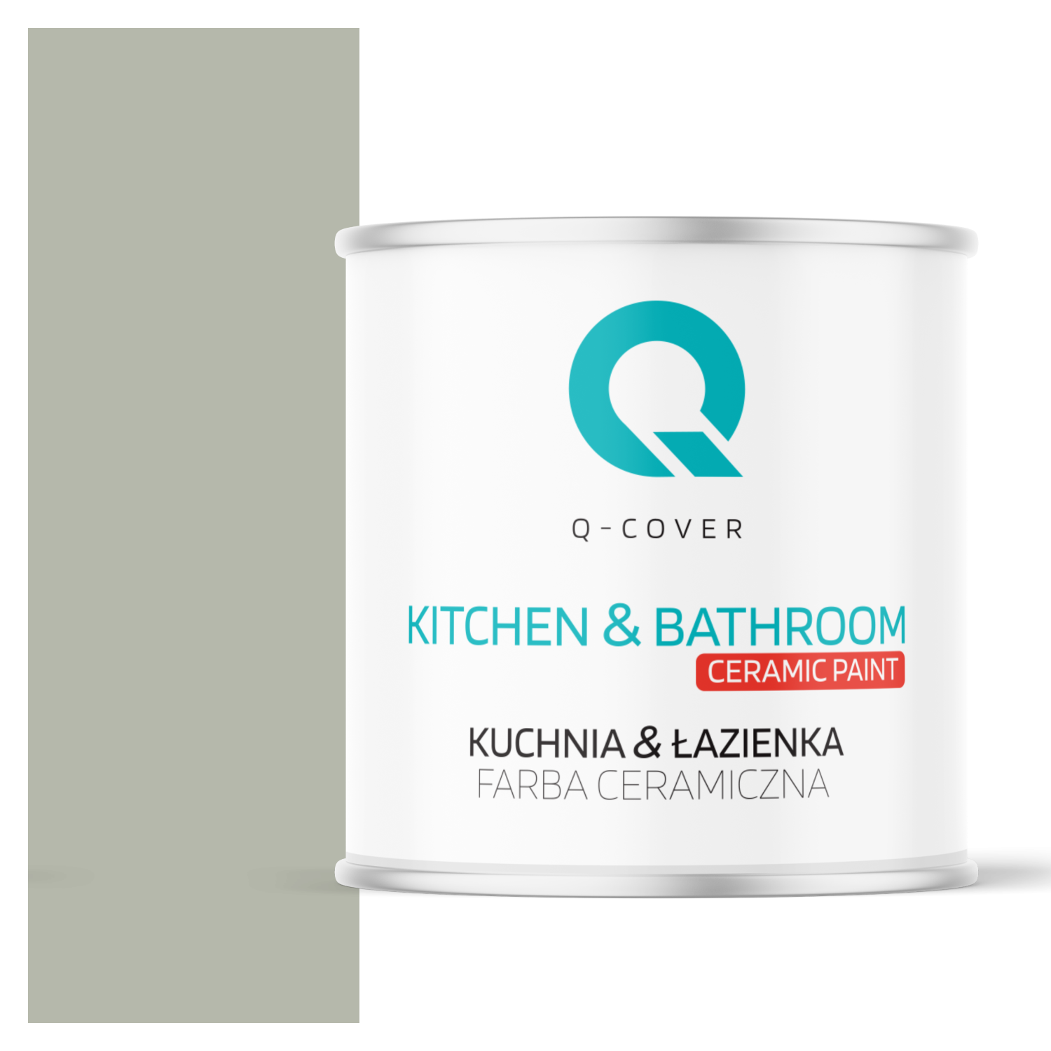 Farba Ceramiczna Kuchnia &amp; Łazienka Q-Cover Khaki H1747 Głęboki Mat 2L
