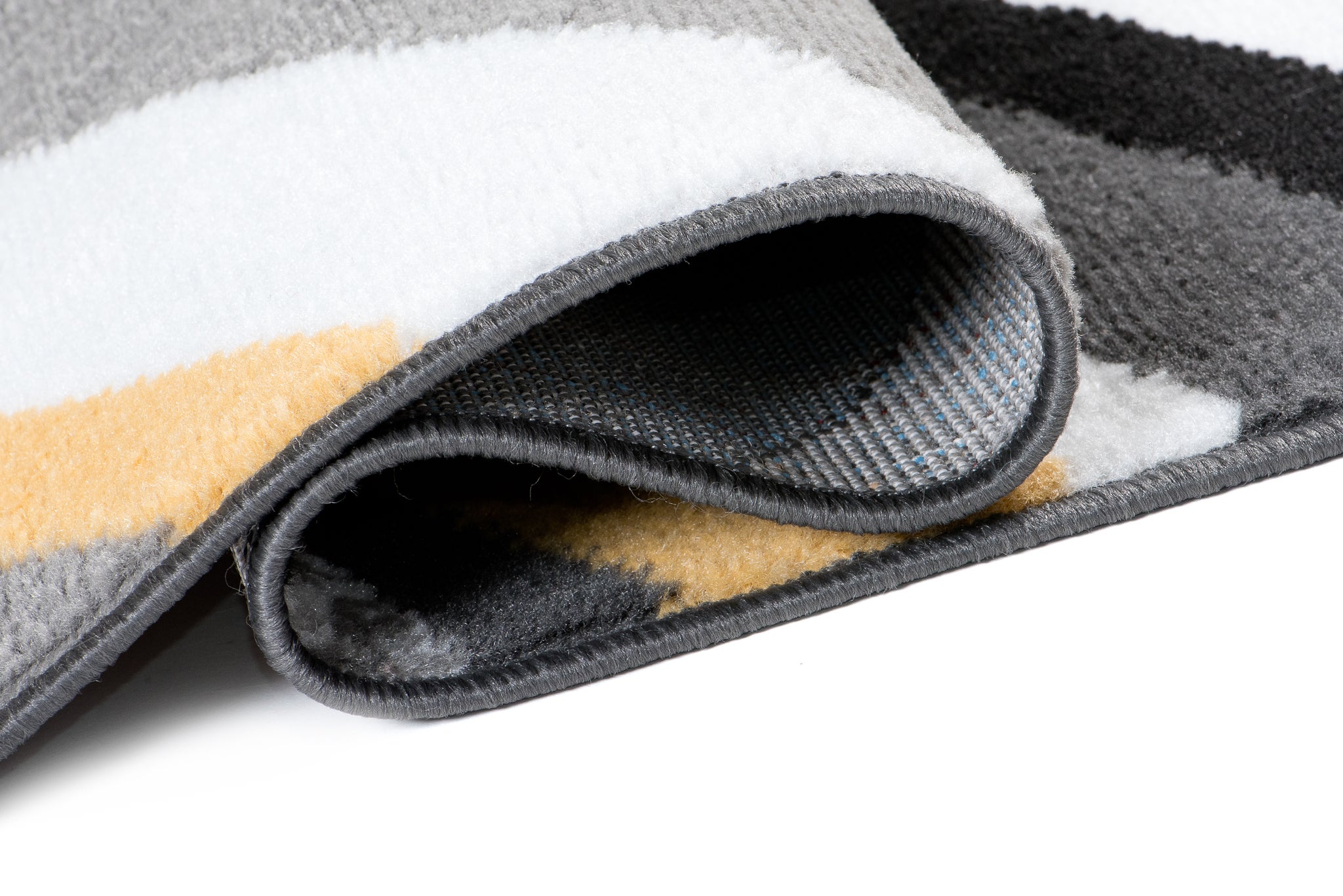 TAPISO Maya Tappeto Passatoia Corridoio Moderno Arancia Grigio Nero Graffi Sottile 70 x 170 cm - 3