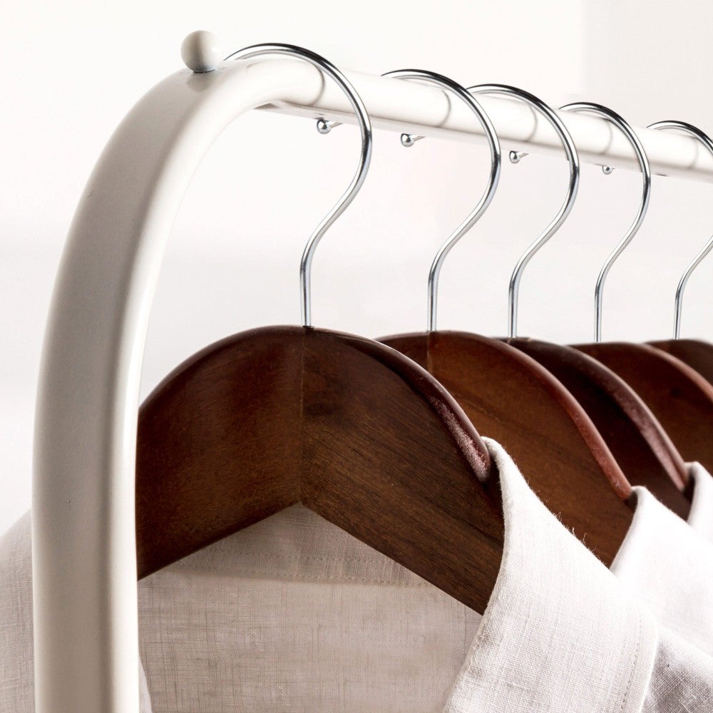 Max Home Pack de 10 cabides de madeira castanhos - 2