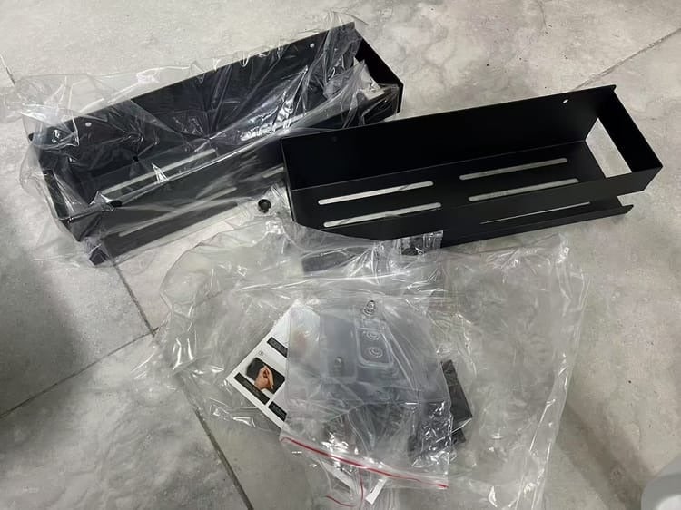 Estantes de ducha de aluminio para pared (2 unidades, 7 x 31 x 9 cm), sin necesidad de taladrar ni atornillar, con ganchos extraíbles. - 3