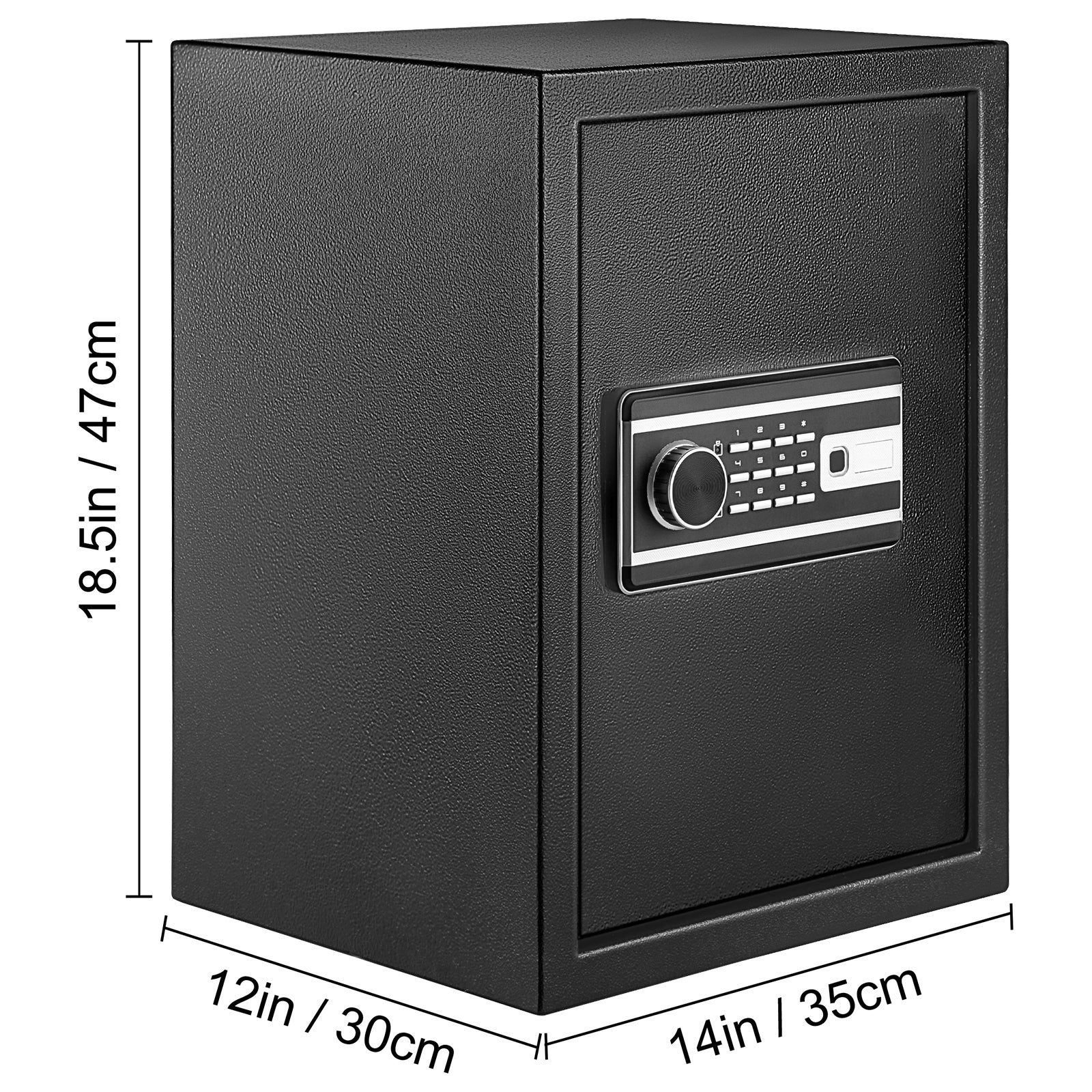 Coffre-fort 2,1 pi³ avec serrure SucceBuy à empreinte digitale et numérique Ignifuge, étagère amovible, fixation murale pour argent, bijoux, passeport - 2