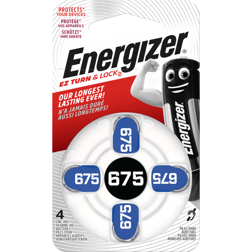 Energizer - Pile Auditive Zinc Air 675 X 8 Performante Pour Appareils Auditifs 00112034925