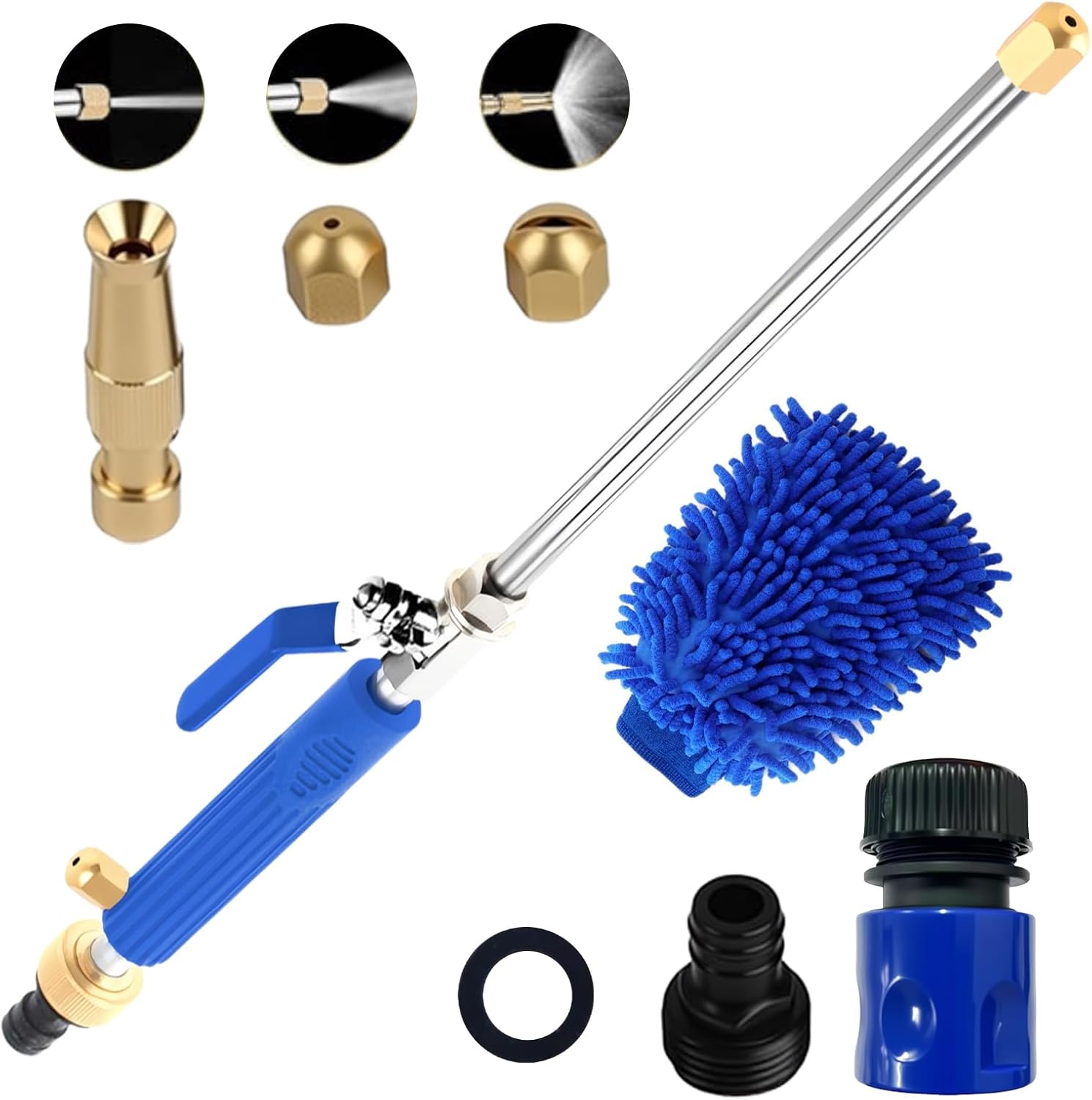 Pistolet De Nettoyage Haute Pression Jetflux 2025 - Buse Puissante Pour Tuyau D'arrosage, 48 Cm