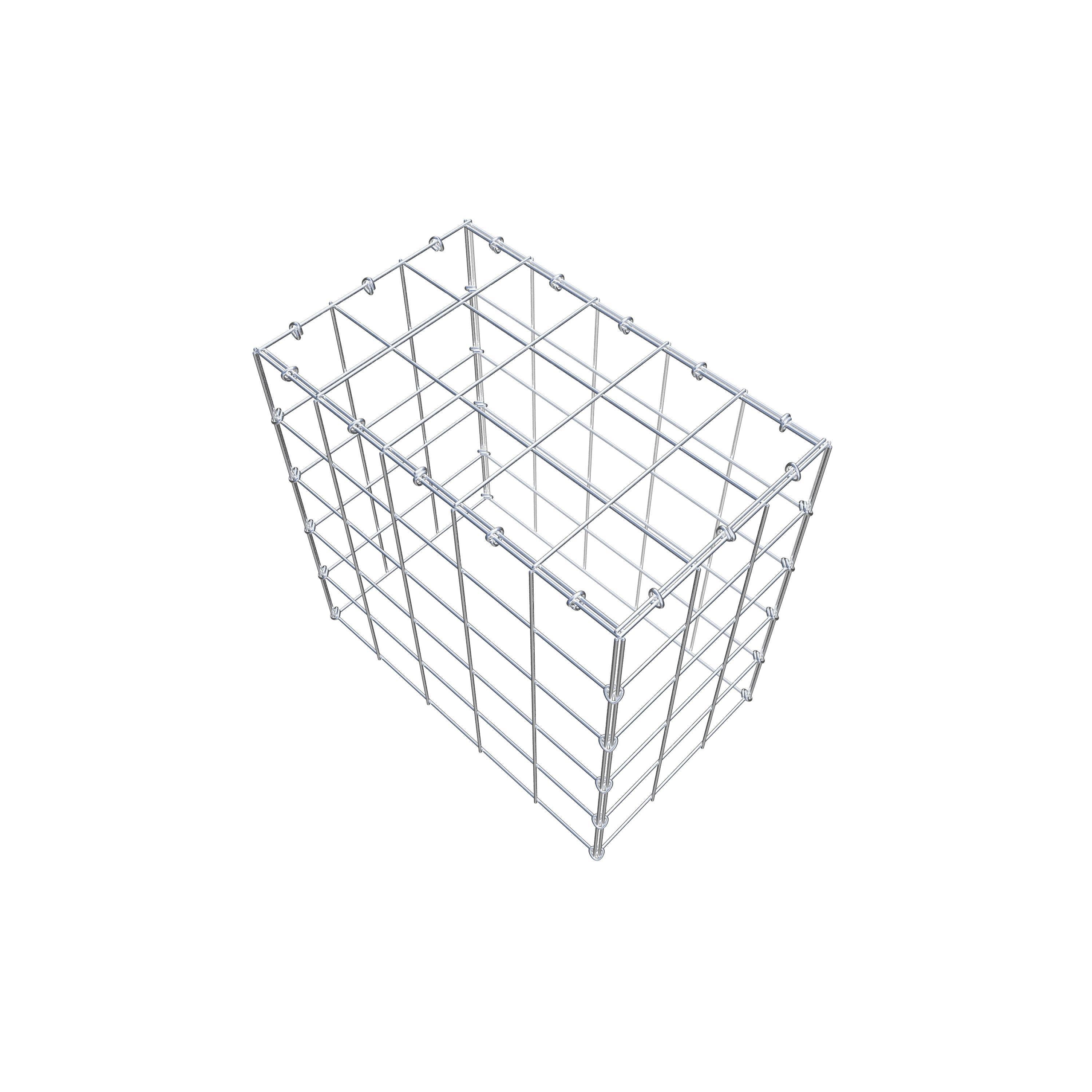 Gavión para apilar en acero galvanizado 50x50x30cm (LxAxP), malla 10 x 10cm, Anillo en C, sin rejilla inferior - 4
