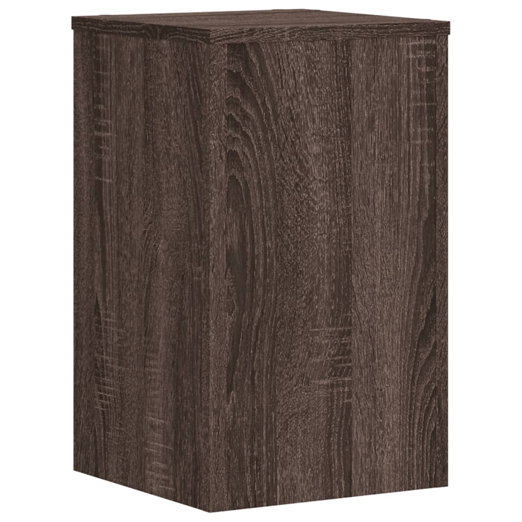 Supports pour plantes 2 pcs chêne marron bois d'ingénierie - 4